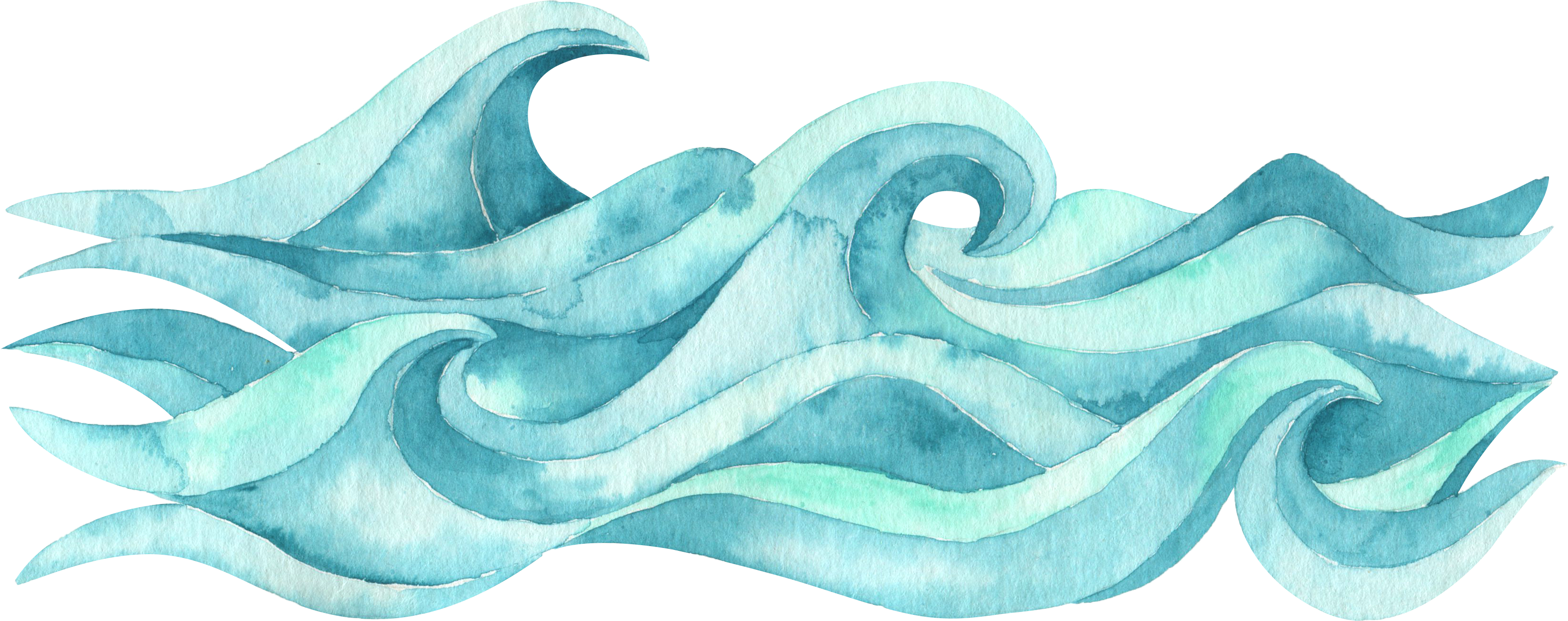 watercolor waves